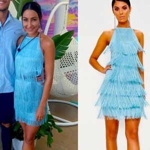 Pretty Little Thing Light Blue Tassel Dress
